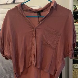 Sienna colored colored cropped blouse